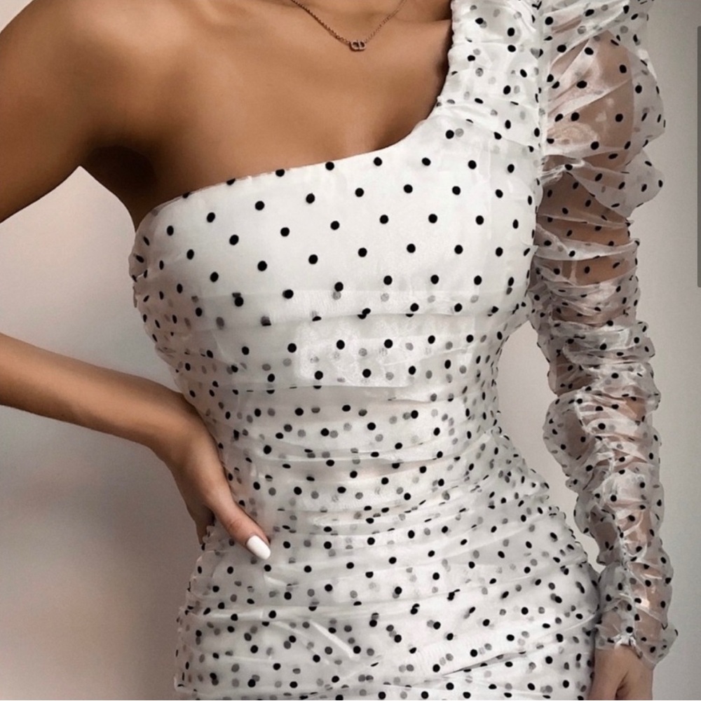 Naked Wardrobe Polka Dot Dress - NWT - M